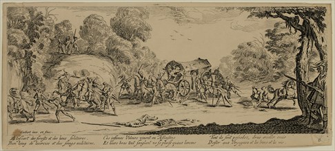 Unknown (French), after Jacques Callot, French, 1592-1635, L'Attaque de la diligence, between late