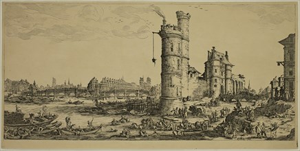 Unknown (French), after Jacques Callot, French, 1592-1635, Vue du Pont-Neuf, between 17th and 19th