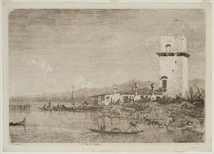 Canaletto, Italian, 1697-1768, The Tower of Malghera, between 1735 and 1746, etching printed in