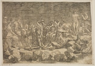 Gian Jacopo Caraglio, Italian, 1500-1570, after Raphael, Italian, 1483-1520, Assembly of the Gods