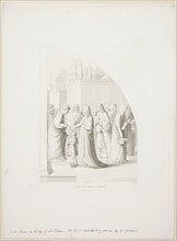 Q. Apolloni, Italian, Saint Stephen Distributing the Alms, 19th century, Engraving printed in black