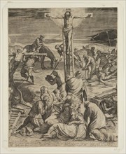 Agostino Carracci, Italian, 1557-1602, after Tintoretto, Italian, 1519-1594, The Crucifixion, 1589,