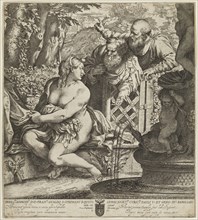 Annibale Carracci, Italian, 1560-1609, Susannah and the Elders, between 1590 and 1595, etching and