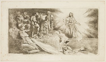 Salvatore Castiglione, Italian, 1620-1676, Resurrection of Lazarus, 1645, etching printed in black