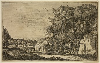 Claude Gellée, French, 1600-1682, The Flight into Egypt, between 1630 and 1633, etching printed in