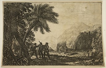 Claude Gellée, French, 1600-1682, The Highwaymen, 1633, etching printed in black ink on laid paper,