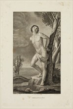 Giuseppe Asioli, Italian, 1783-1845, after Guido Reni, Italian, 1575-1642, Saint Sebastian, between