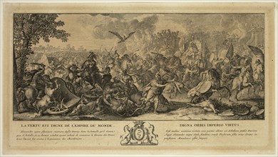 Sébastien Le Clerc, French, 1637-1714, after Charles Le Brun, French, 1619-1690, The Battle of