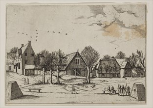 Jan Duetecum, Dutch, Landscape No. 11, ca. 1561, etching and engraving printed in black ink on laid