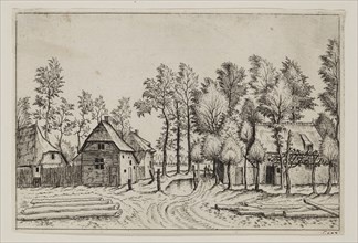 Jan Duetecum, Dutch, Landscape No. 23, ca. 1561, etching printed in black ink on laid paper, Sheet