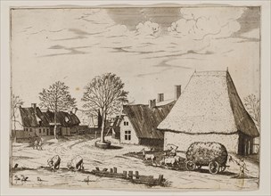 Jan Duetecum, Dutch, Landscape No. 29, ca. 1561, etching and engraving printed in black ink on laid