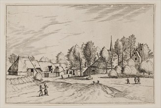 Jan Duetecum, Dutch, Landscape No. 20, ca. 1561, etching and engraving printed in black ink on laid
