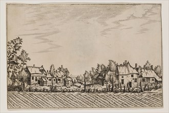 Jan Duetecum, Dutch, Landscape No. 30, ca. 1561, etching and engraving printed in black ink on laid