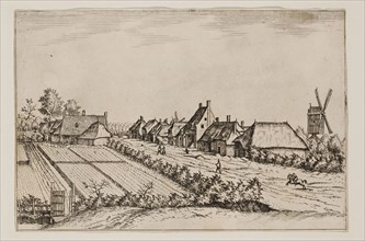 Jan Duetecum, Dutch, Landscape No. 15, ca. 1561, etching and engraving printed in black ink on laid