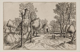Jan Duetecum, Dutch, Landscape No. 2, ca. 1561, etching printed in black ink on laid paper, Sheet