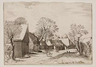 Jan Duetecum, Dutch, Landscape No. 12, ca. 1559, etching and engraving printed in black ink on laid