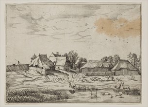 Jan Duetecum, Dutch, Landscape No. 26, ca. 1561, etching and engraving printed in black ink on laid