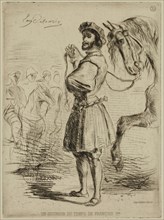 Eugène Delacroix, French, 1798-1863, Un seigneur du temps de Francois Premier, 1833, etching and