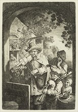 Christian Wilhelm Ernst Dietrich, German, 1712-1774, Itinerant Musicians, ca. 1763, etching printed