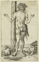 Albrecht Dürer, German, 1471-1528, The Man of Sorrows with Arms Outstretched, ca. 1500, engraving