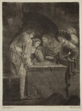 William Baillie, English, 1723-1810, Officers Playing Tric Trac, between 1723 and 1799, etching and