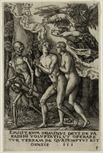 Heinrich Aldegrever, German, 1502-1561, Expulsion from Paradise, 1541, engraving printed in black