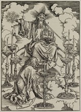 Albrecht Dürer, German, 1471-1528, The Vision of the Seven Candlesticks, ca. 1498, woodcut printed