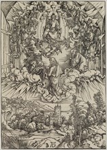 Albrecht Dürer, German, 1471-1528, Saint John before God and the Elders, ca. 1496, woodcut printed