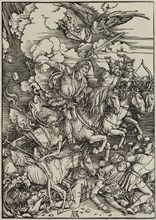 Albrecht Dürer, German, 1471-1528, The Four Horsemen, between 1497 and 1498, woodcut printed in