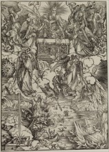 Albrecht Dürer, German, 1471-1528, The Seven Angels with the Trumpets, ca. 1496, woodcut printed in