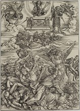 Albrecht Dürer, German, 1471-1528, The Four Avenging Angels, between 1496 and 1498, woodcut printed
