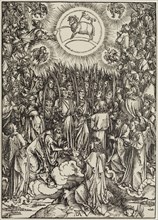 Albrecht Dürer, German, 1471-1528, The Adoration of the Lamb, ca. 1496, woodcut printed in black