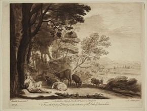 Richard Earlom, English, 1743 - 1822, after Claude Gellée, French, 1600-1682, Piping Herdsman, ca.