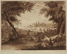 Richard Earlom, English, 1743 - 1822, after Claude Gellée, French, 1600-1682, Herdsman Listening to