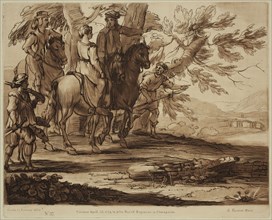 Richard Earlom, English, 1743 - 1822, after Claude Gellée, French, 1600-1682, Hunting Party, ca.