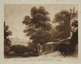 Richard Earlom, English, 1743 - 1822, Young Man and Woman Driving Cattle, ca. 1810, etching and
