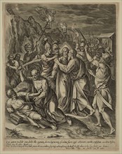William Faithorne, English, 1616-1691, Betrayal of Christ, 1653, engraving printed in black ink on