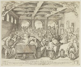 Odoardo Fialetti, Italian, 1573-1638, after Tintoretto, Italian, 1519-1594, Marriage in Cana, 1573,