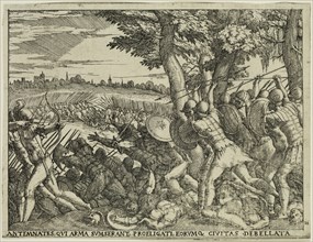 Giovanni Battista Fontana, Italian, 1524-1587, The Defeat of the Antemnaeans, 1573, etching and