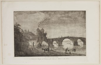 William Baillie, English, 1723-1810, Landscape with a Stone Bridge, 1764, etching printed in black