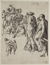 Hendrick Goltzius, Dutch, 1558-1617, Massacre of the Innocents, ca. 1617, engraving printed in