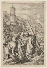 Hendrick Goltzius, Dutch, 1558-1617, Christ Carrying the Cross, between 1596 and 1599, engraving