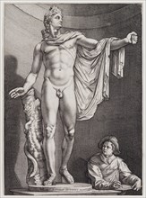 Hendrick Goltzius, Dutch, 1558-1617, Apollo Belvedere, between 1558 and 1599, engraving printed in