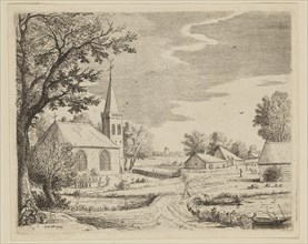 Jan van de Capelle, Dutch, 1626-1679, The Grave Diggers Before the Church, between 1626 and 1679,