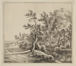 Jan Hackaert, Dutch, 1628 - after 1685, Curved Road, 17th century, etching printed in black ink on