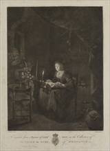 William Baillie, English, 1723-1810, after Gerhard Dou, Dutch, 1613-1675, Lace Maker, 1773, etching