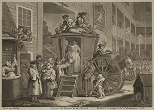 William Hogarth, English, 1697-1764, The Stage Coach, 1747, Engraving printed in black on wove