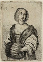 Wenceslaus Hollar, German, 1607-1677, Katherine Howard, 1646, etching printed in black ink on laid
