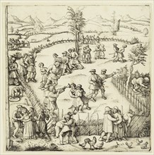 Daniel Hopfer, German, 1470-1536, Village Festival, early 16th century, etching printed in black