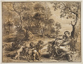 Christoffel Jegher, Flemish, 1596-1653, after Peter Paul Rubens, Flemish, 1577-1640, Rest on the
